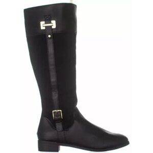 Karen Scott Deliee 2 Women's Black Leather Almond Toe Knee High Riding Boot 7.5